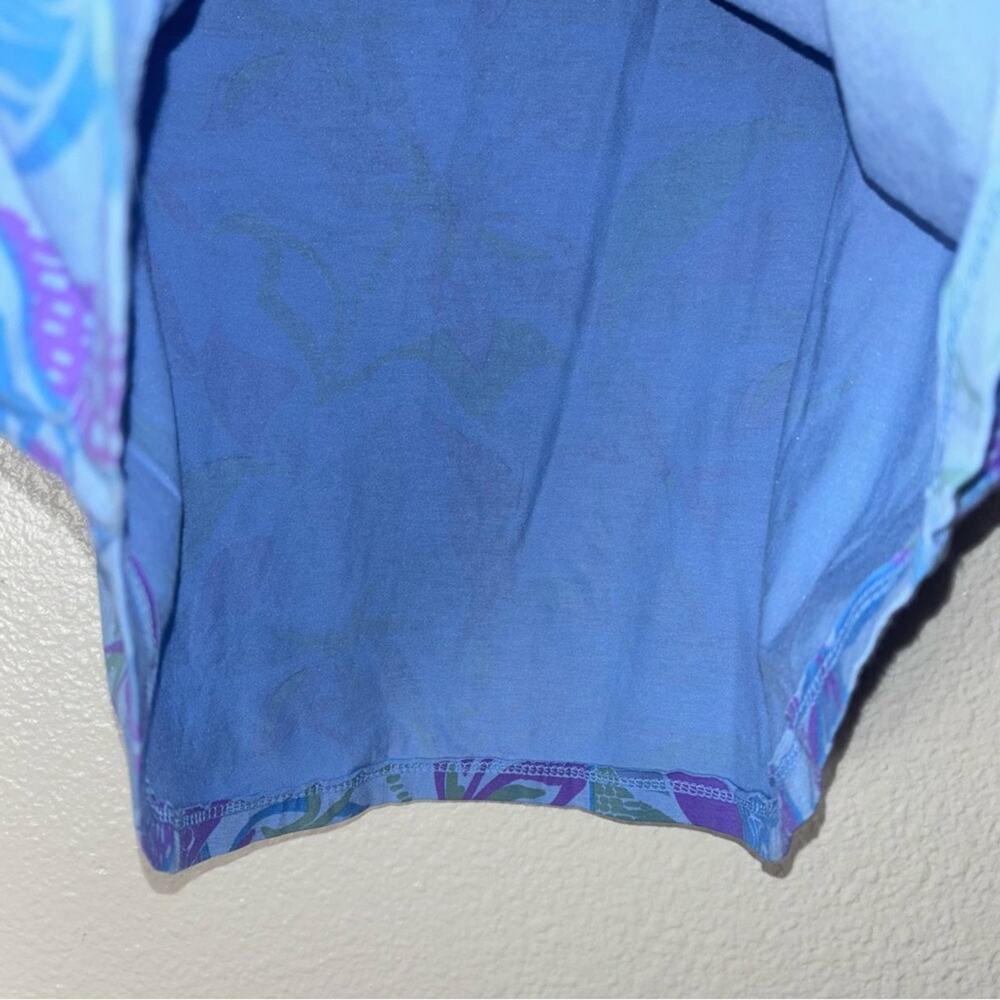 Fresh Produce Beachside Blooms Mika Twist Top Women's size XS purple.blue,green - Picture 15 of 15